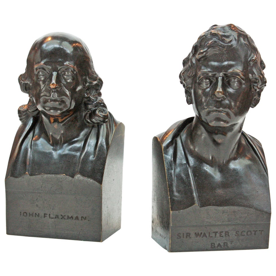 John Flaxman Bronze Portrait Bust by Samuel Parker after Samuel Joseph