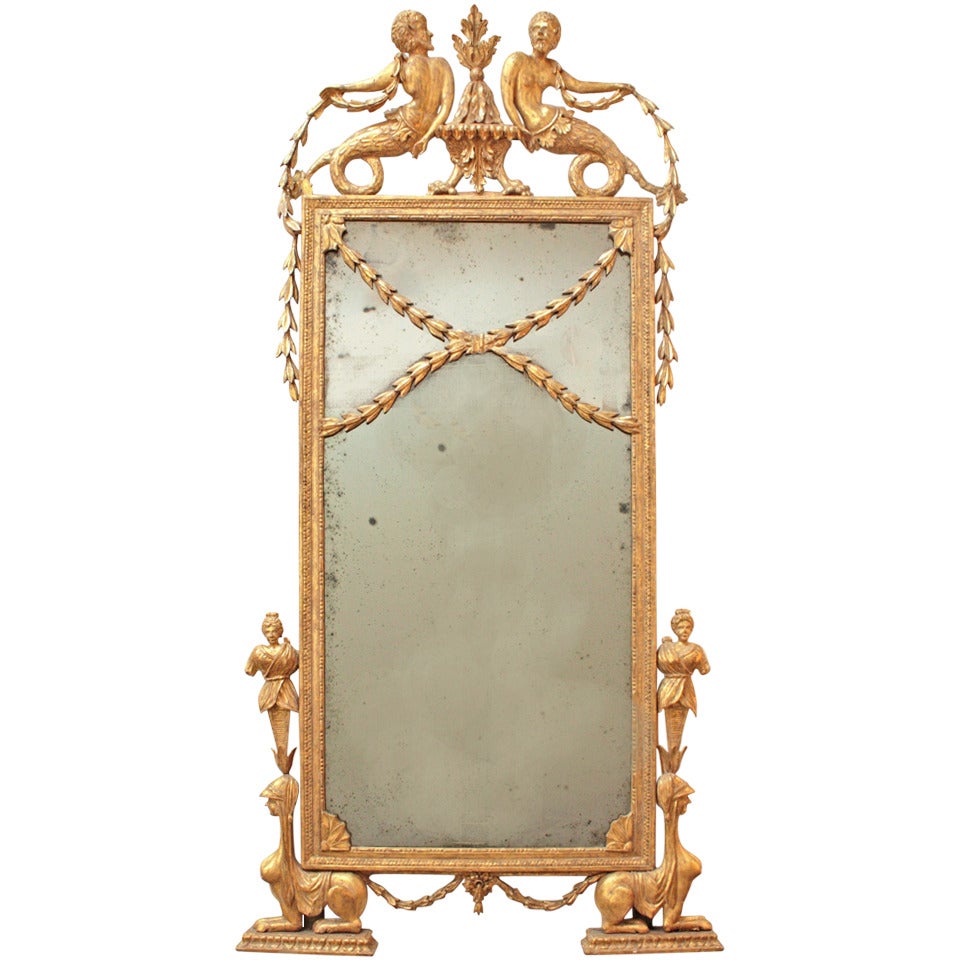 Neoclassical Mirror from the Von Bulow Estate, Newport, RI