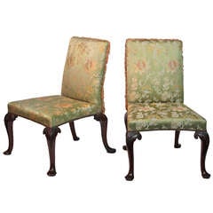 Pair of George II Upholstered Backstools