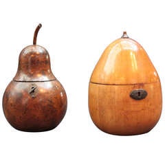 English Pear Form Tea Caddies