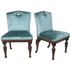 Pair of George II Style Hall Chairs by New York Galleries