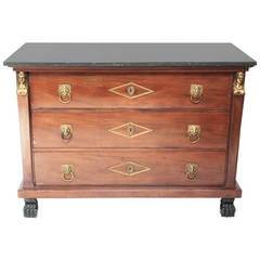 Empire Chest with Gilt Bronze Caryatids