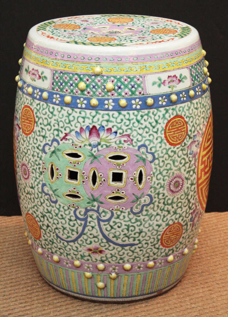 Chinese Colorful Porcelain Garden Stool