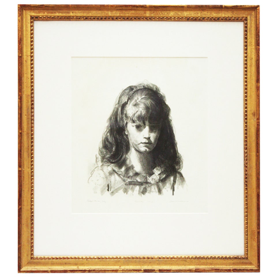 "Anne" Framed Lithograph by George Bellows, Signed