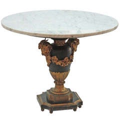 19th Century Urn / Table with Marble Top