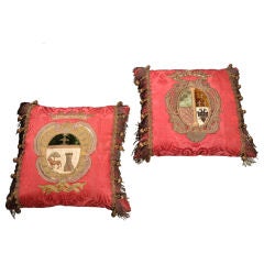 Antique Bullion Crest Pillow / Early Continetial Crest