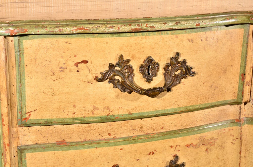 Wood 18th Century Painted Regence Commode