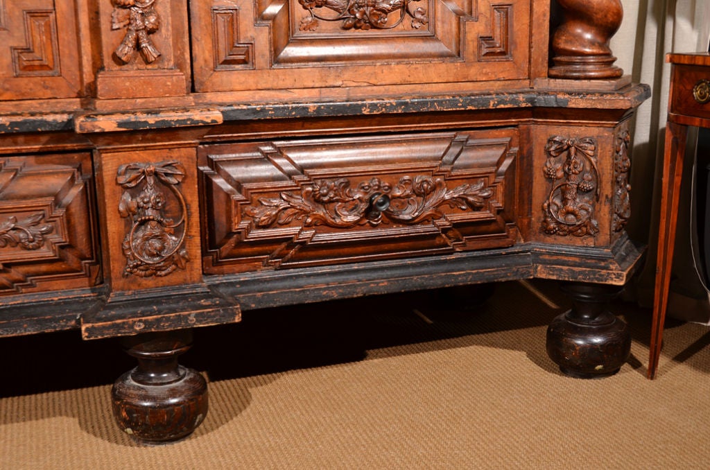 Large 17th Century Walnut Dutch Kas 2