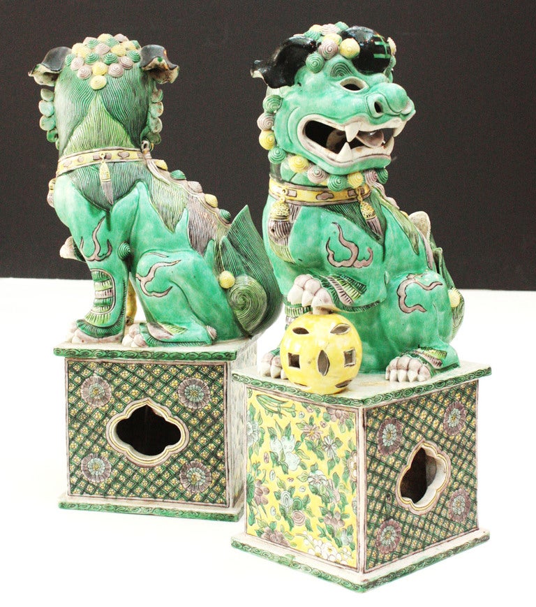 Large Green Foo Lions