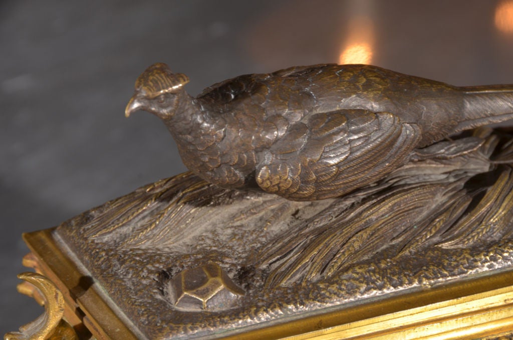 19th Century Gilt and Silvered Bronze Box by Jules Moigniez
