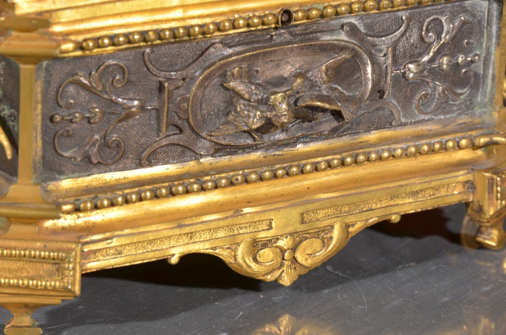 Gilt and Silvered Bronze Box by Jules Moigniez 1