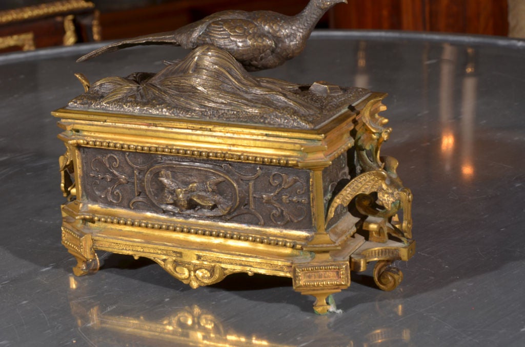 Gilt and Silvered Bronze Box by Jules Moigniez 3