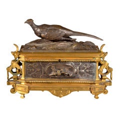 Gilt and Silvered Bronze Box by Jules Moigniez