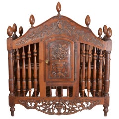 Antique Panetierre of Walnut with Carving Details
