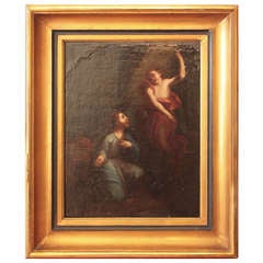 Biblical Study / Oil on Board Framed