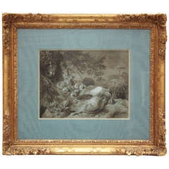 Sepia Gouache "Birds" by Elisa Champin