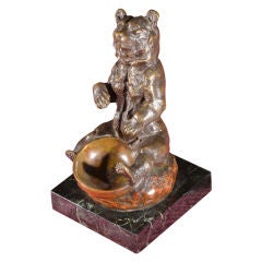 Patinated Bronze Sculpture of Bear by Jules Edmond Masson