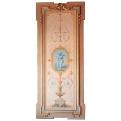 Large Painted Panel with Cupid