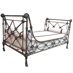 Antique A French Directoire Campaign Bed