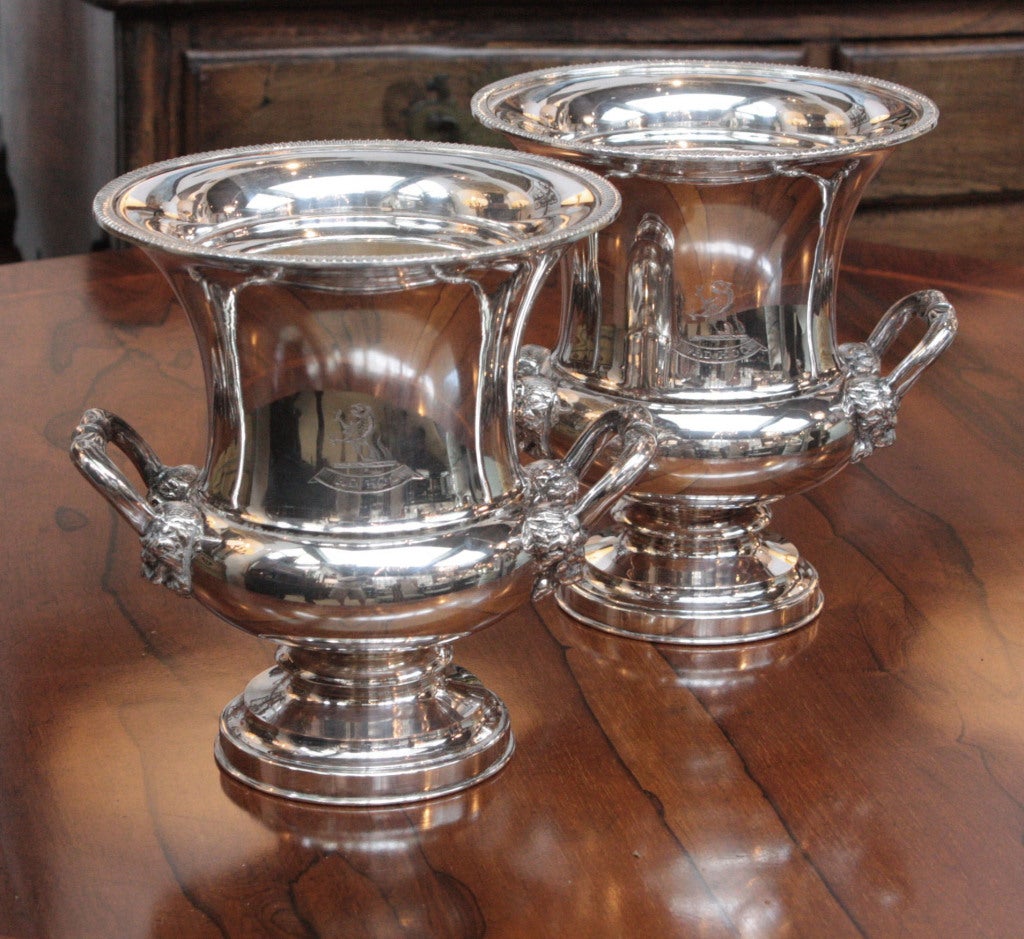 Pair of Silverplated Champagne Buckets