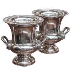 Pair of Silverplated Champagne Buckets