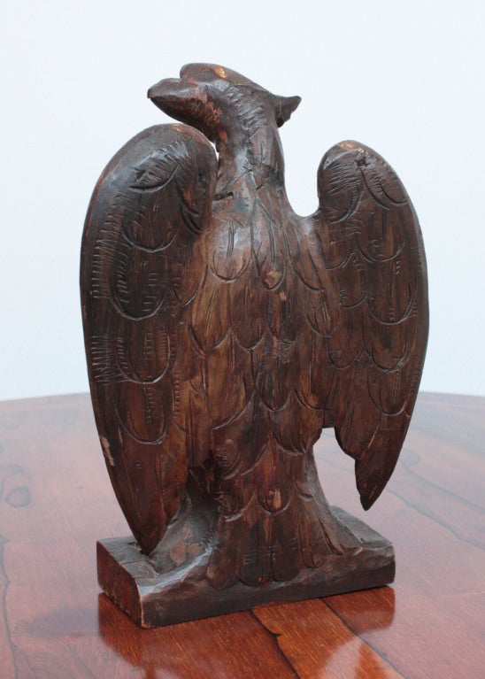 19th Century Carved Wood Eagle