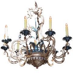 Silver Gilt French Chandelier