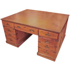 Antique Partners Desk / Library Table