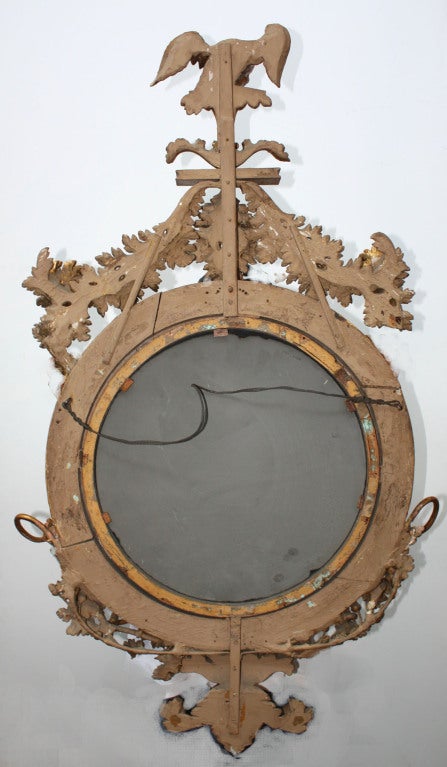 19th Century English Regency Bullseye Mirror