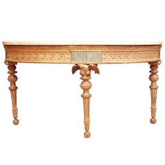 Piedmontese Side Table with Scagliola Top