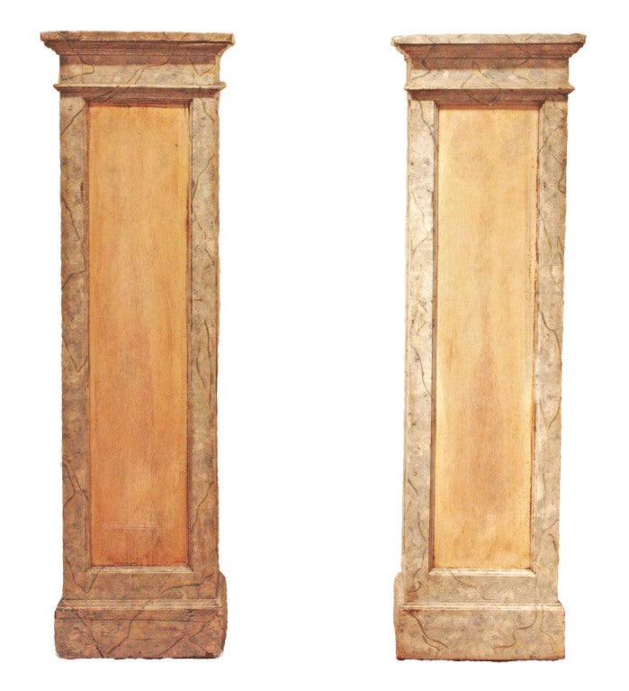 18th Century Italian Torchieres on Early 20th Century Plinths 1