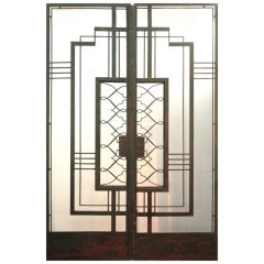 Art Deco Iron Doors attributed to Raymond Subes