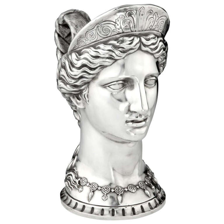 Sterling Silver Lady's Head Jug at 1stDibs
