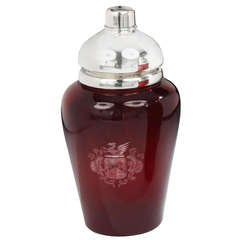 Art Deco Cocktail Shaker with Coat of Arms 9