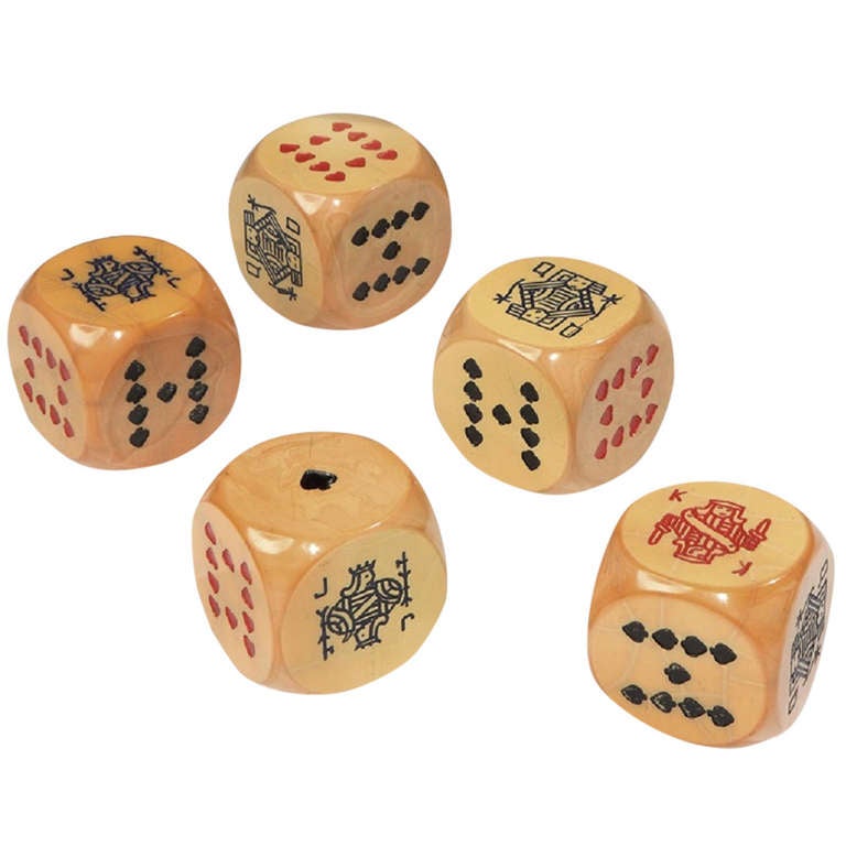 Large Bakelite 'Poker Dice' For Sale at 1stdibs