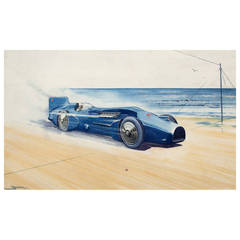 Sir Malcolm Campbell, 'Daytona, ' 1933, Painting