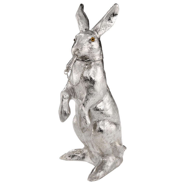 Sterling Silver 'Hare' Cocktail Shaker For Sale