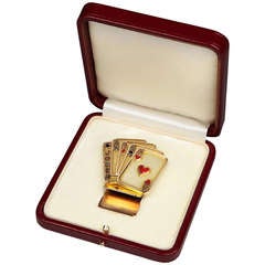 Vintage Gold 'Playing Card' Moneyclip