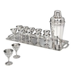 Antique Tiffany Art Deco Sterling Silver Cocktail Set
