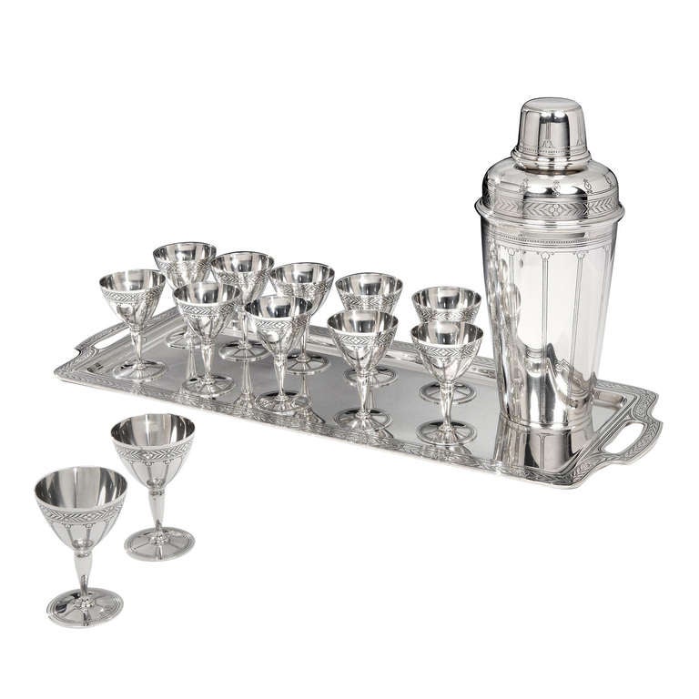 Tiffany & Co cocktail set, 1925, offered by Pullman Gallery
