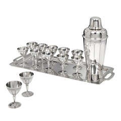 Tiffany Art Deco Sterling silver cocktail set 1