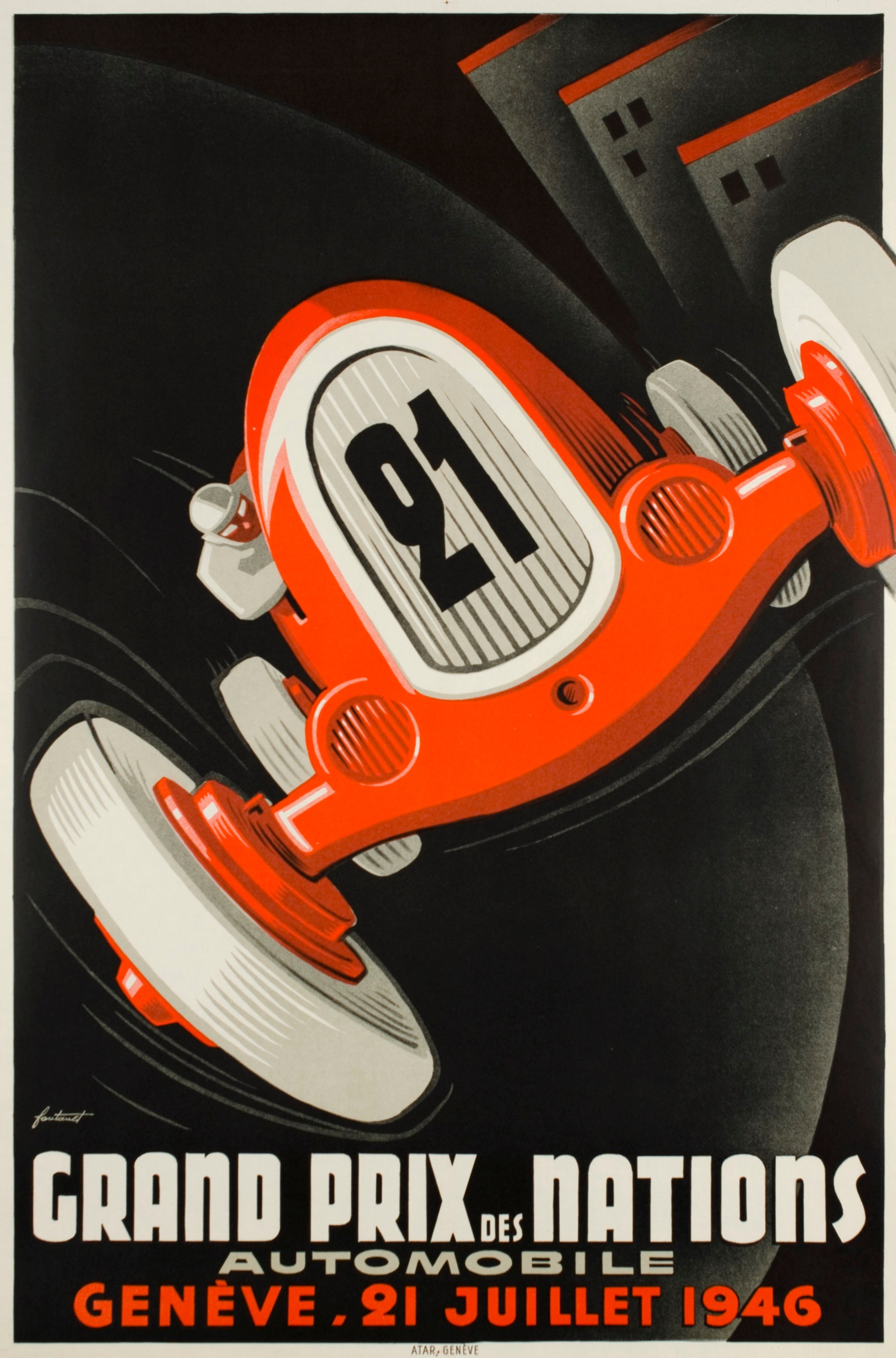 Original poster by Noël Fontanet (Swiss 1898-1982)