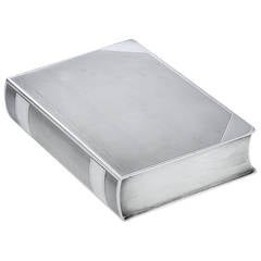 Sterling Silver Novelty 'Book' Cigar Box