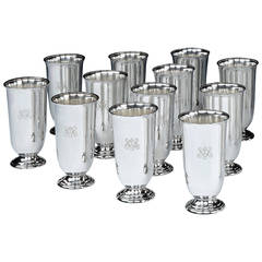 Vintage 12 Sterling Silver Julep Cups or Goblets