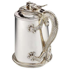 Antique Sterling silver 'Dragon' Flagon