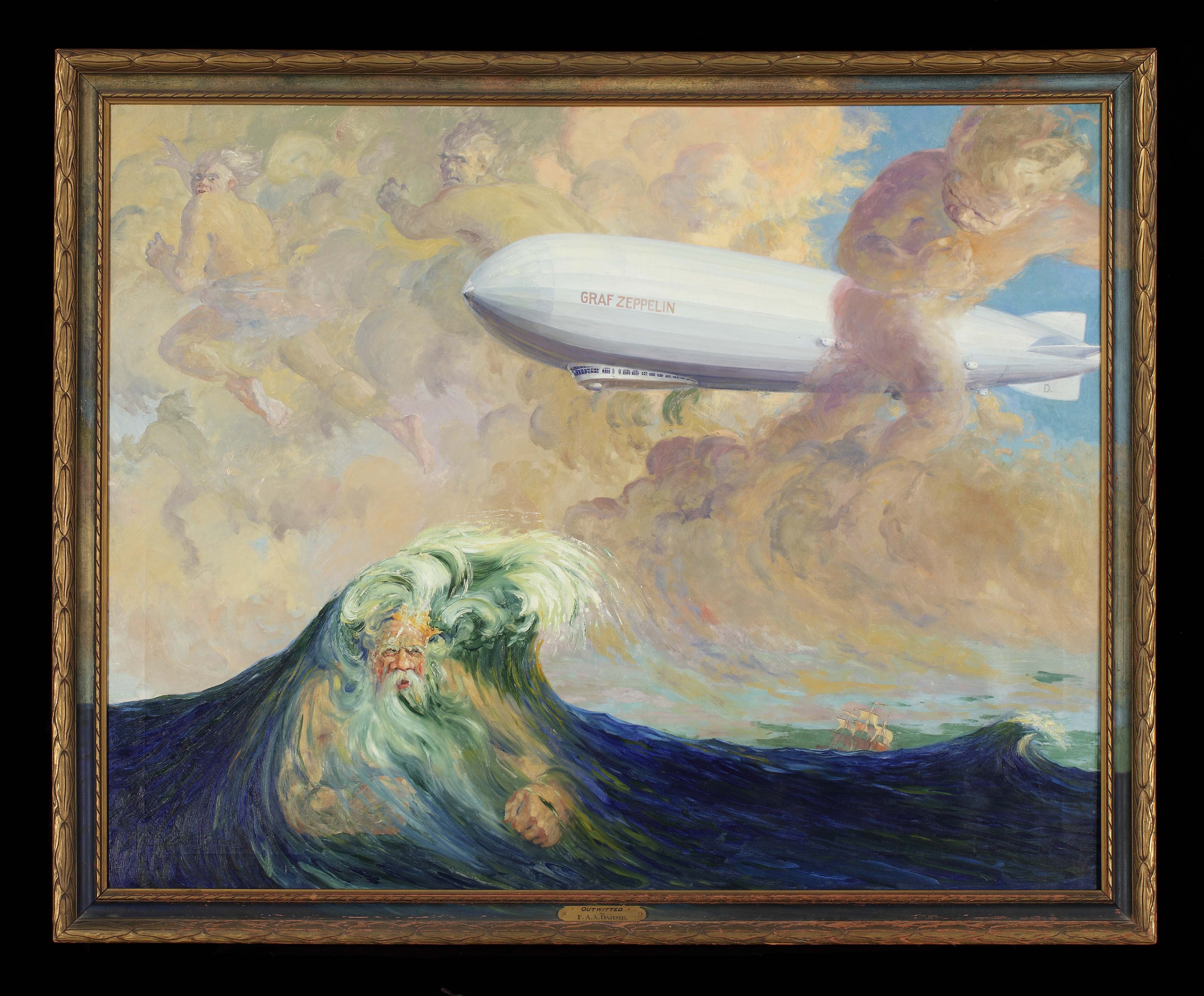 Graf Zeppelin painting by Frederich A Dahme