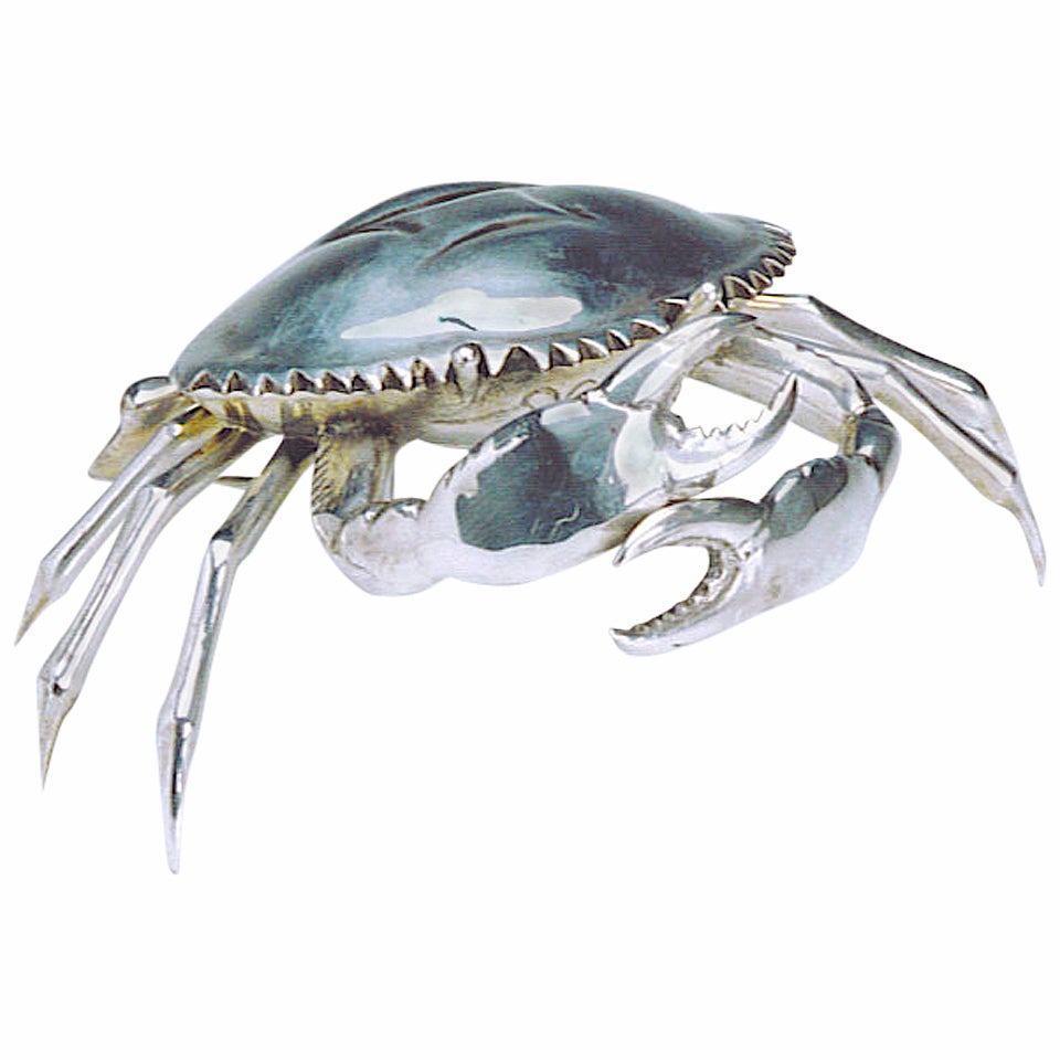 Giant Silver-plated 
Crab
 Centerpiece
