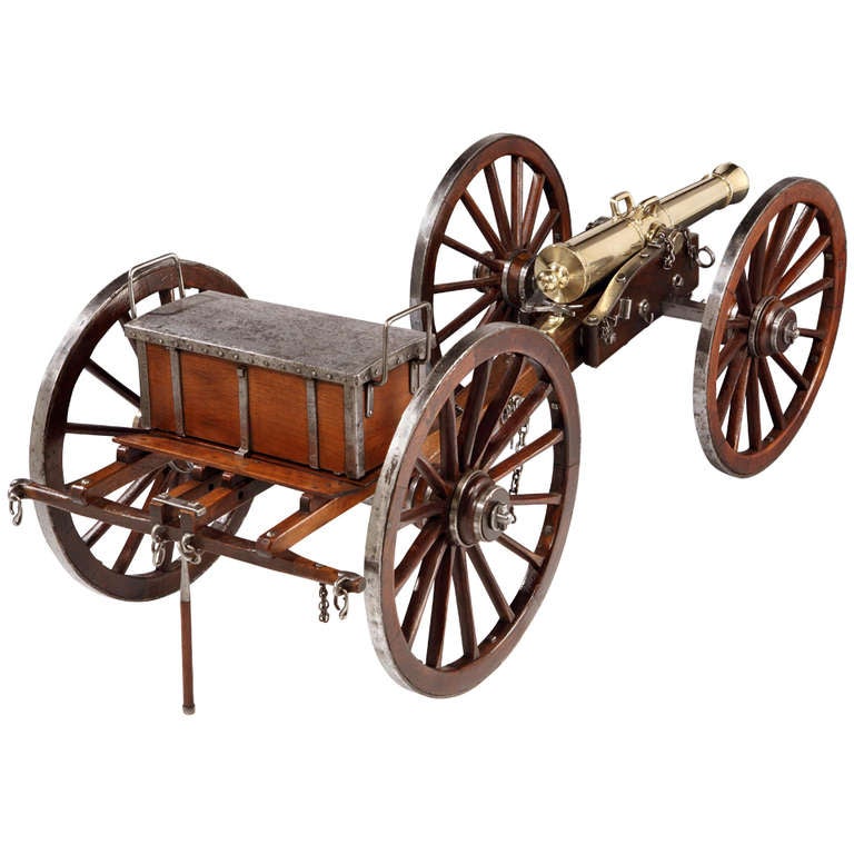 Workingscale 19th Century Cannon Model at 1stdibs