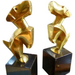 Modernist Dog Bronzes by E. Nikolsky