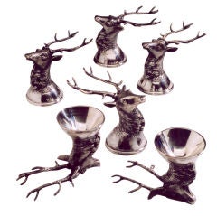 Silver 'Stag'  Stirrup Cups (1897-1908).